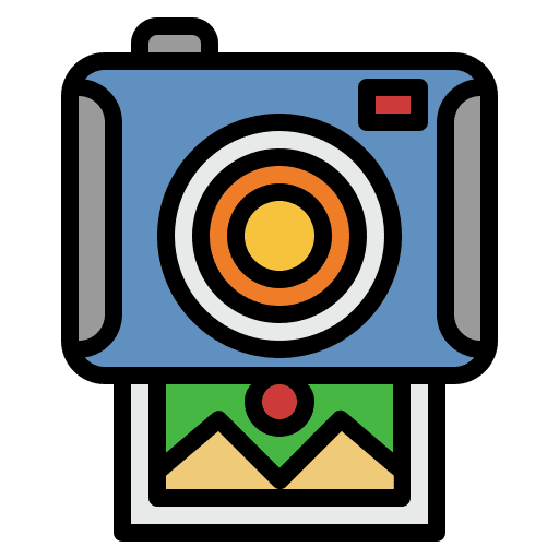 Polaroid camera polaroid photographer photo camera icon Polaroid camera polaroid photographer photo camera icon