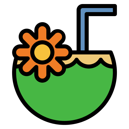 Coconut fruit coconut drink icon Coconut fruit coconut drink icon