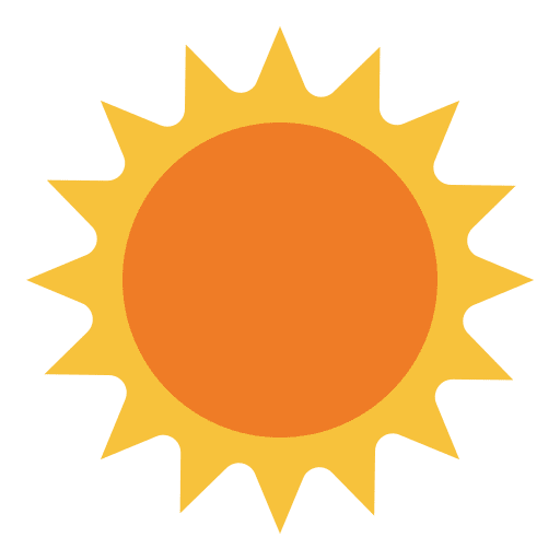 Sunny warm nature meteorology icon