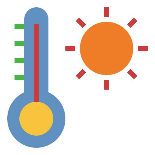 Thermometer warm climate weather icon Thermometer warm climate weather icon