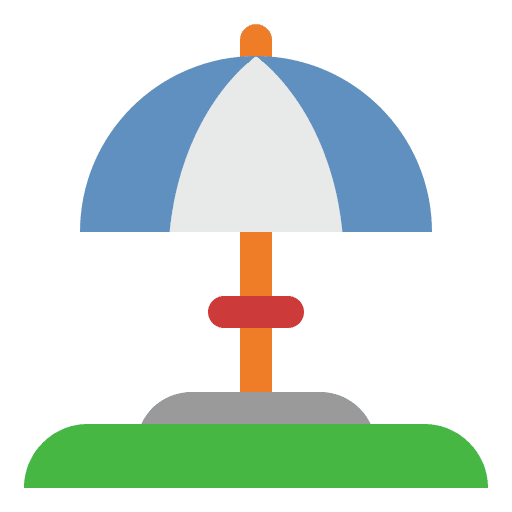 Beach umbrella holiday weather shade icon Beach umbrella holiday weather shade icon