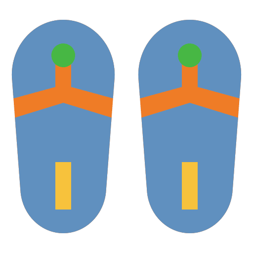 Sandals footwear summertime slippers icon Sandals footwear summertime slippers icon
