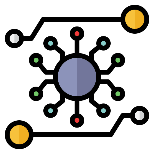 Digital business it support connector digitalization icon