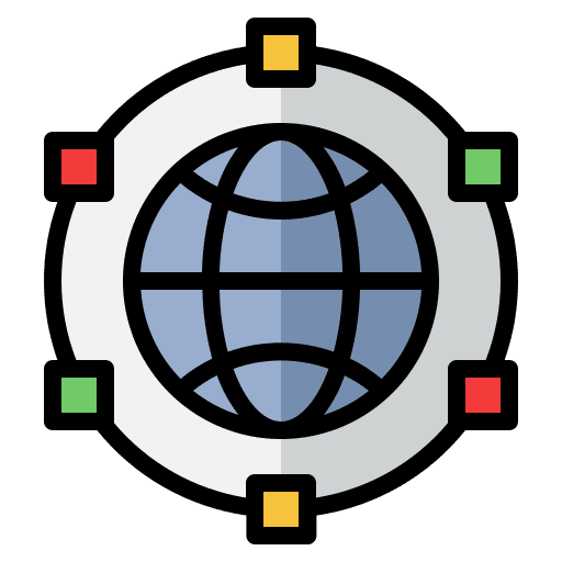 Internet of things digital globe networking icon Internet of things digital globe networking icon