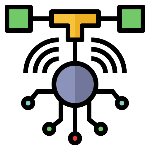 Network networking connection node icon