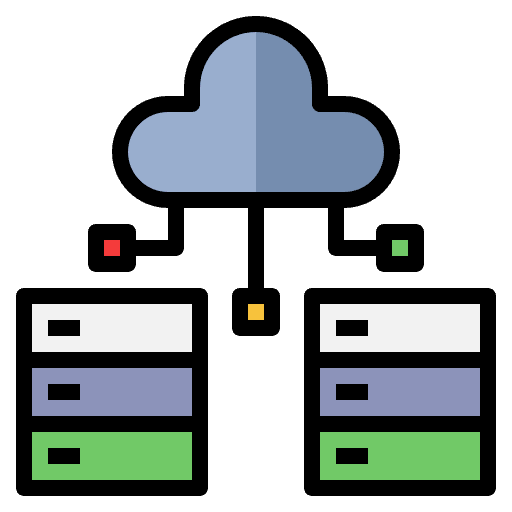 Cloud hosting dedicated hosting network seo and web icon Cloud hosting dedicated hosting network seo and web icon