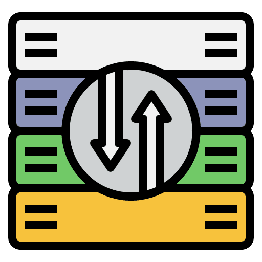 Database storage network server seo and web icon Database storage network server seo and web icon