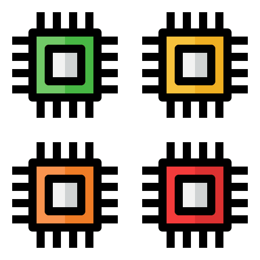 Microprocessor hardware processor electronics icon Microprocessor hardware processor electronics icon