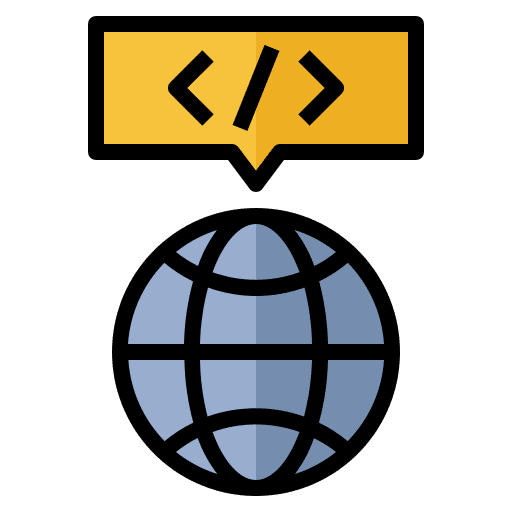 Coding language software seo and web programming language icon Coding language software seo and web programming language icon