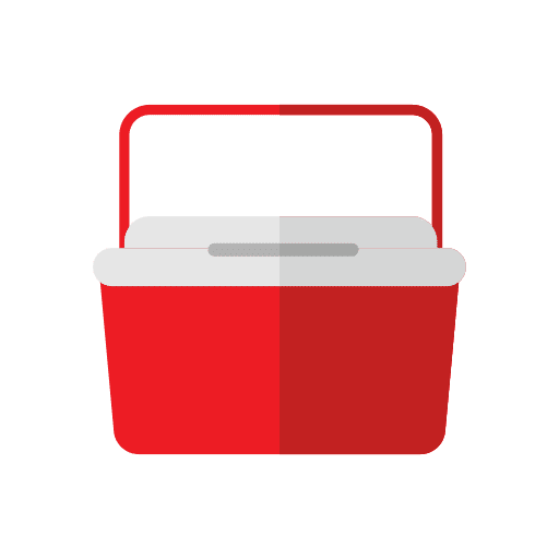 Cooler holidays portable fridge food and restaurant icon
