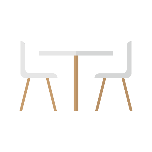 Table restaurant dining room chair icon
