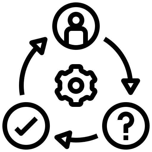 Management model customer management icon