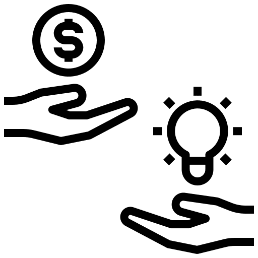 Sell startup funding business icon Sell startup funding business icon