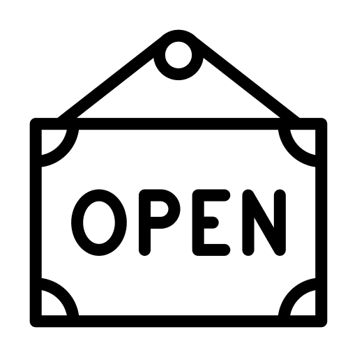 Board open hanging signal icon