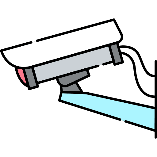 Camera surveillance electronics video icon