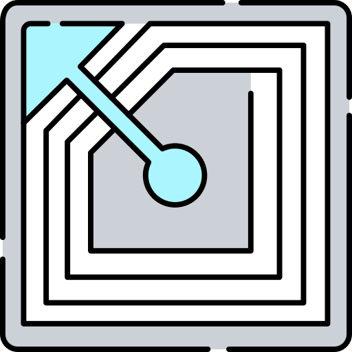 Rfid chip rfid chip electronics security icon