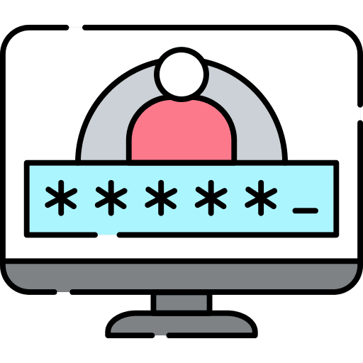 Computer computer login security icon Computer computer login security icon