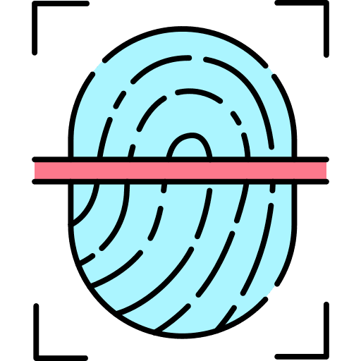 Fingerprint biometrics fingerprint identification icon Fingerprint biometrics fingerprint identification icon