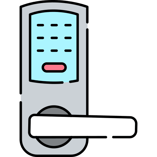 Keylock combination lock security icon