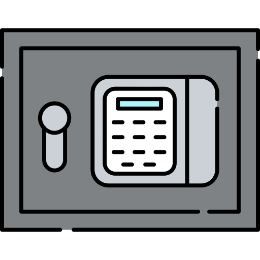 Safe bank safe safety lock icon