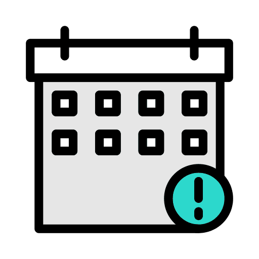 Data info organization time and date icon