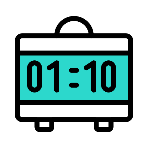 Digital clock digital clock hour alarm clock icon
