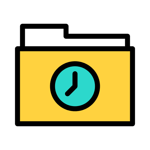 Folder folder time and date event icon Folder folder time and date event icon