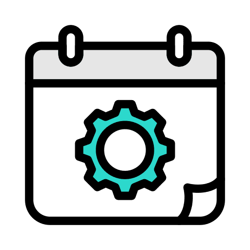 Gear cogwheel time management date icon Gear cogwheel time management date icon