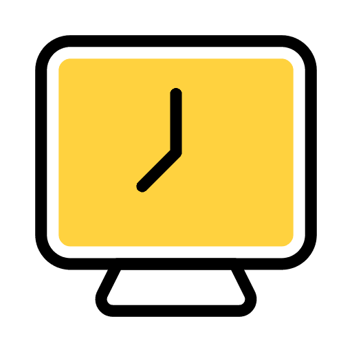 Clock time hour monitor icon Clock time hour monitor icon