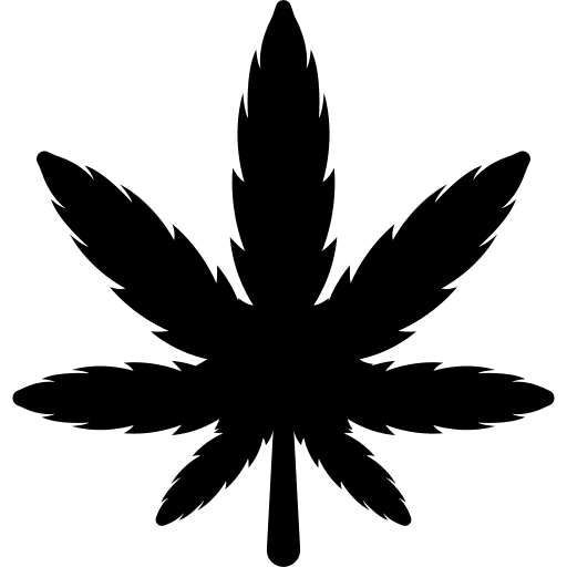 Marijuana addiction drug leaf icon
