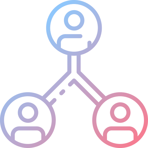 Network team marketing network icon