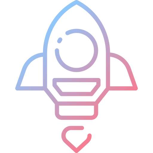 Rocket launch startup space shuttle icon
