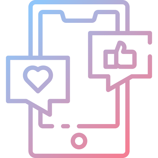 Social media share phone ui icon