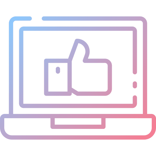 Like like thumbs up laptop icon Like like thumbs up laptop icon