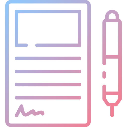 Sign contract pen paper icon Sign contract pen paper icon