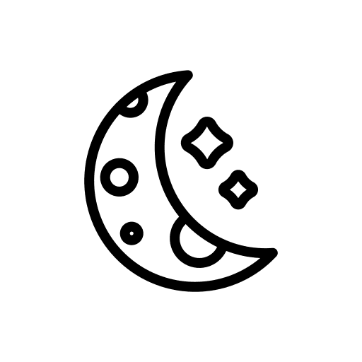 Moon star trek weather half moon icon