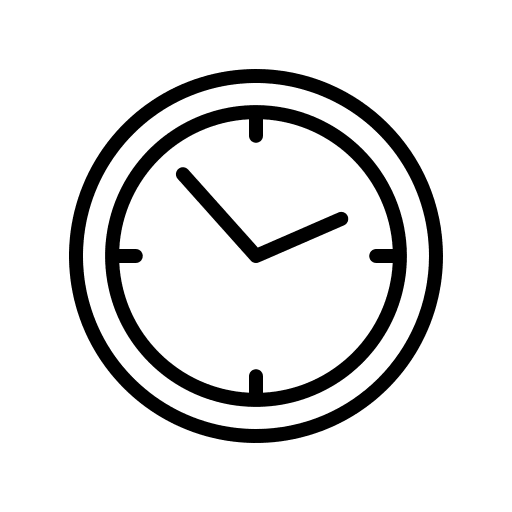 Clock time and date clock circular clock icon