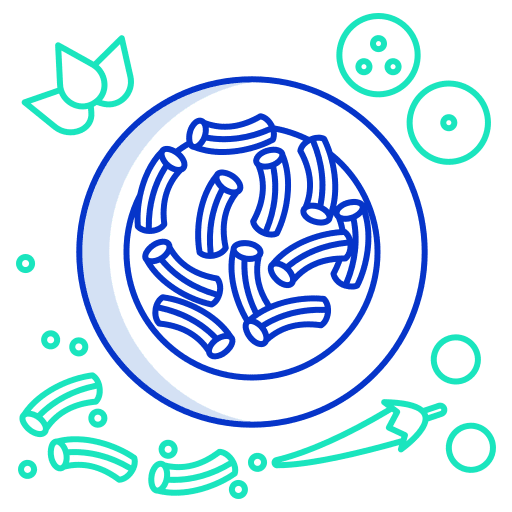 Pasta food and restaurant dish italian food icon