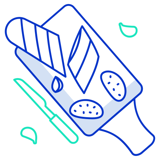 Garlic bread bread chopping board garlic bread icon