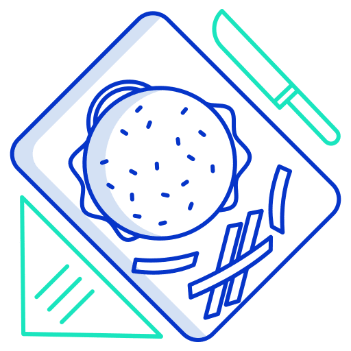 Burger junk food french fries food and restaurant icon