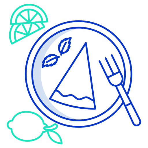 Cake lemon dessert bakery icon