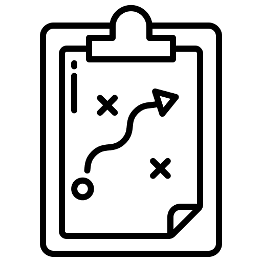 Strategy sport planning strategic plan icon
