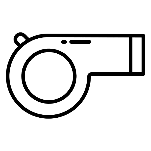 Whistle sports and competition attention timeout icon Whistle sports and competition attention timeout icon