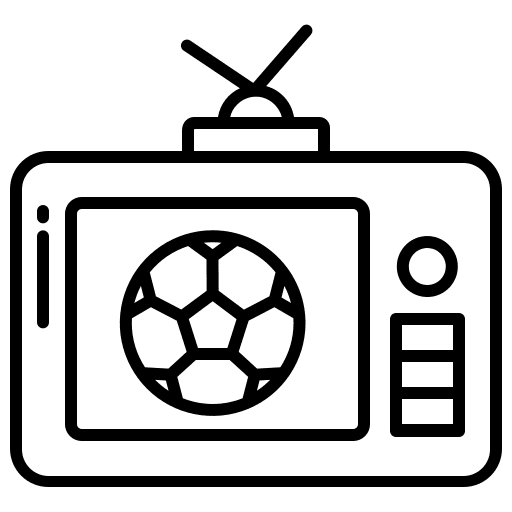 Tv streaming screen soccer icon Tv streaming screen soccer icon