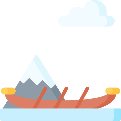 Canoe water sport mountain nature icon Canoe water sport mountain nature icon