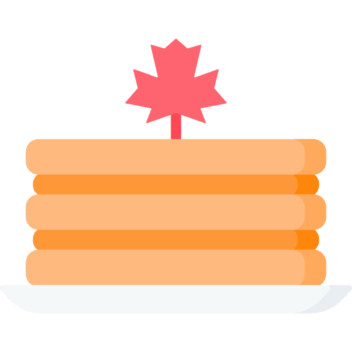 Pancake maple leaf pancake dessert icon Pancake maple leaf pancake dessert icon