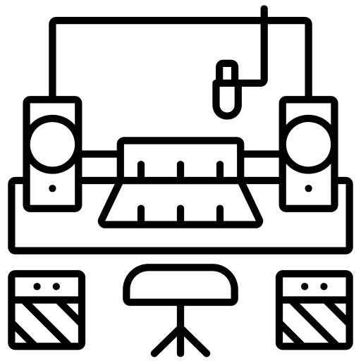 Studio entertainment art and design film studio icon