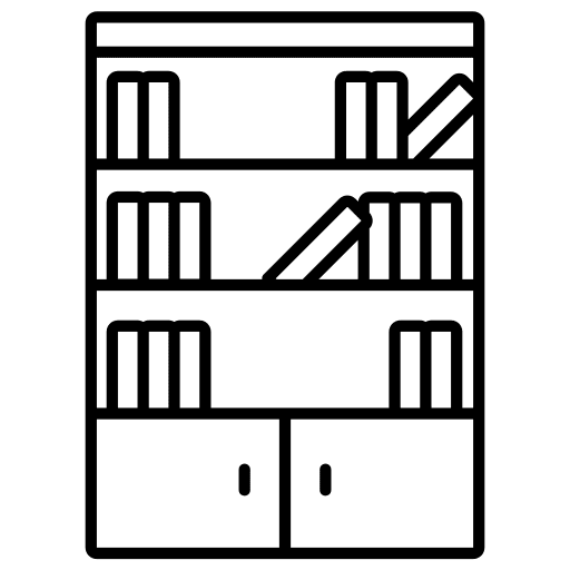 Shelf furniture and household parcel warehouse icon