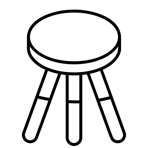 Stool stool household chair icon