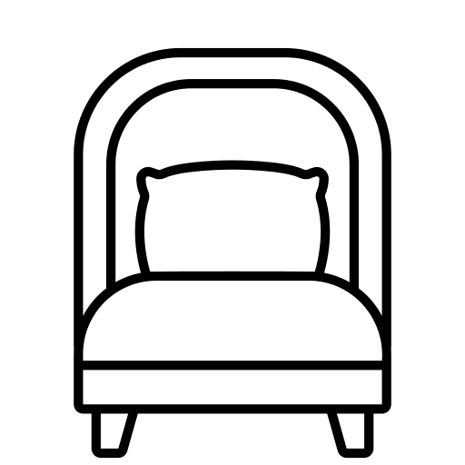 Bed rest furniture sleep icon